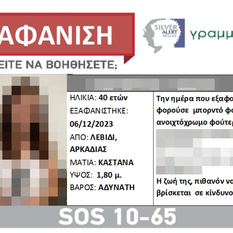 Αίσιο τέλος στην εξαφάνιση 40χρονης