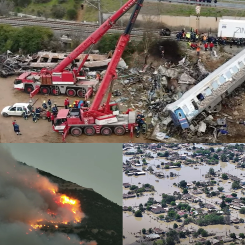 Φωτογραφίες από την τραγωδία στα Τέμπη, τις καταστροφικές φωτιές του φετινού καλοκαιριού και τις πλημμύρες στη Θεσσαλία