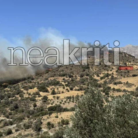 Αναζωπύρωση στη φωτιά στο Ρέθυμνο