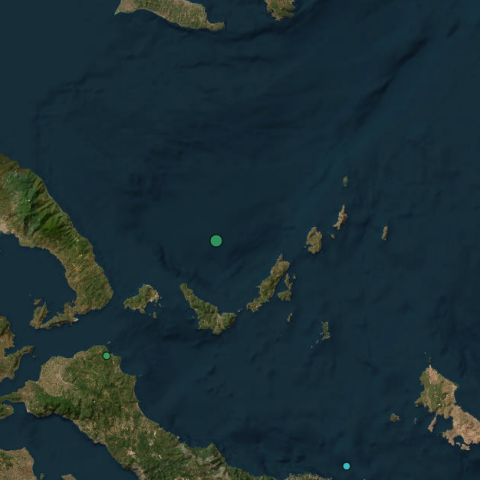 Χάρτης του Γεωδυναμικού Ινστιτούτου Αθηνών