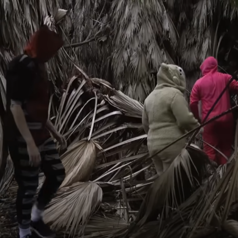 Στιγμιότυπο από βίντεο του Guardian σχετικά με τις δοκιμασίες στο σπίτι του τρόμου στο Τενεσί