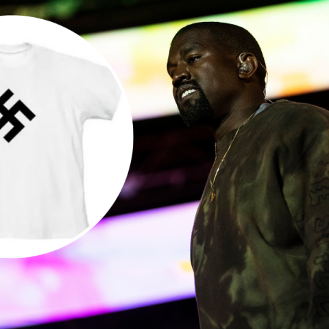 Ο Κάνιε Γουεστ ξαναχτύπησε και λανσάρει t-shirt με σβάστικα στο μπροστινό της μέρος