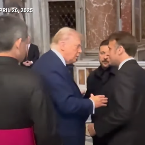 Ντόναλντ Τραμπ, Εμανουέλ Μακρόν και Βολοντίμιρ Ζελένσκι