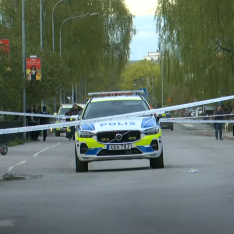 Εικόνα από το σημείο των πυροβολισμών στην Ουψάλα της Σουηδίας