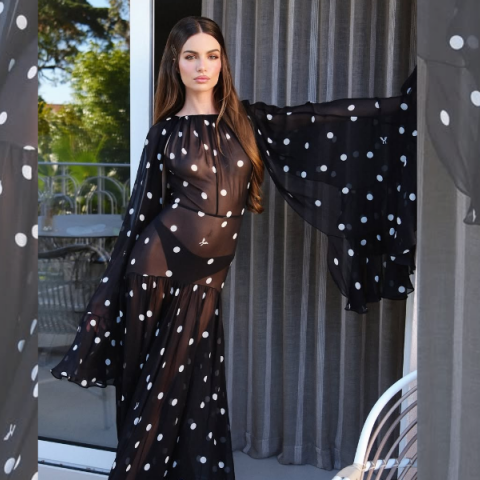 πουά φόρεμα 