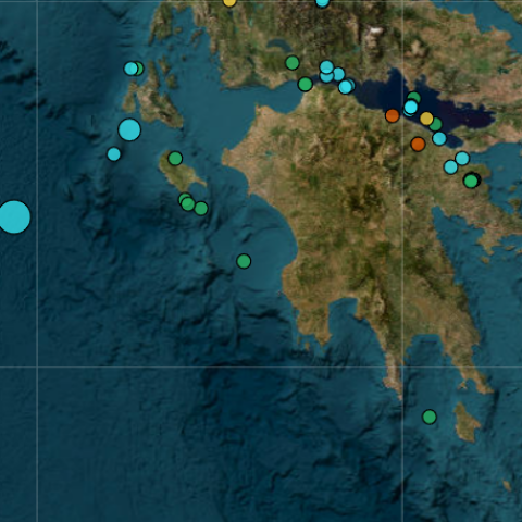 Σεισμός στα δυτικά της Ζακύνθου