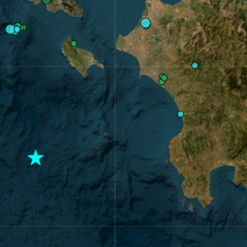 Ισχυρός σεισμός τώρα στις Στροφάδες, ανοιχτά της Ζακύνθου
