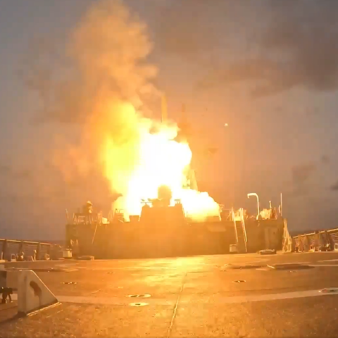 Στιγμιότυπο από την εκτόξευση πυραύλου