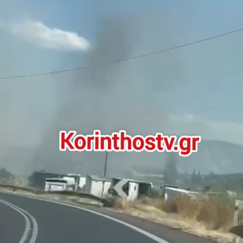 Φωτιά τώρα στον Σολομό Κορινθίας