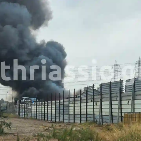 Μεγάλη φωτιά σε εταιρεία ανακύκλωσης στον Ασπρόπυργο 