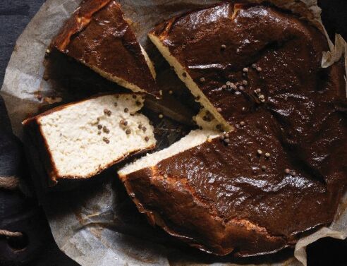 Kαμένο cheesecake με σκληρό τυρί Δανίας