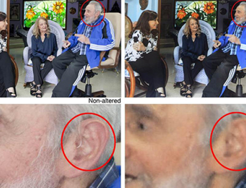 Ο Φιντέλ Κάστρο πριν και μετά το photoshop 