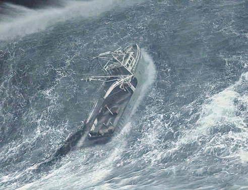 Δαμάζοντας τα κύματα στη Βόρεια Θάλασσα - Διασωστικό σκάφος παλεύει με την «απόλυτη καταιγίδα» (video)