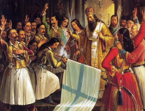 «Ο Όρκος της Αγίας Λαύρας», πίνακας του Θεόδωρου Βρυζάκη (1851)