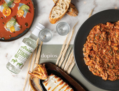 Dopios, δημιουργικοί μεζέδες από τον Χριστόφορο Πέσκια