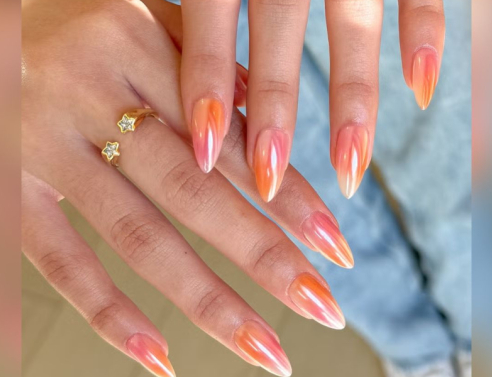 Golden hour nails