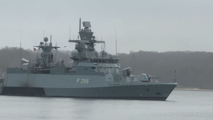 H γερμανική κορβέτα Έμντεν, όπου συνέβη η δολιοφθορά