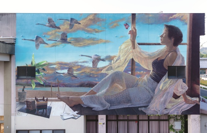 ATHENS STREET ART FESTIVAL, Hagoromo Mural in Kyoto 