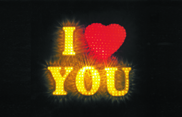 Tim Noble & Sue Webster, I LOVE YOU, 2001