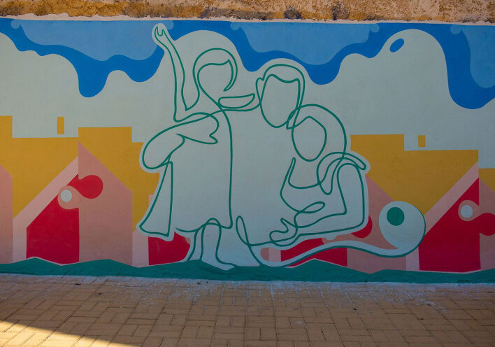 Ο Θάνος Ραφτόπουλος δυμιούργησε ένα ξεχωριστό street art στο Πάρκο Οικογένειας στον Άγιο Δημήτριο.