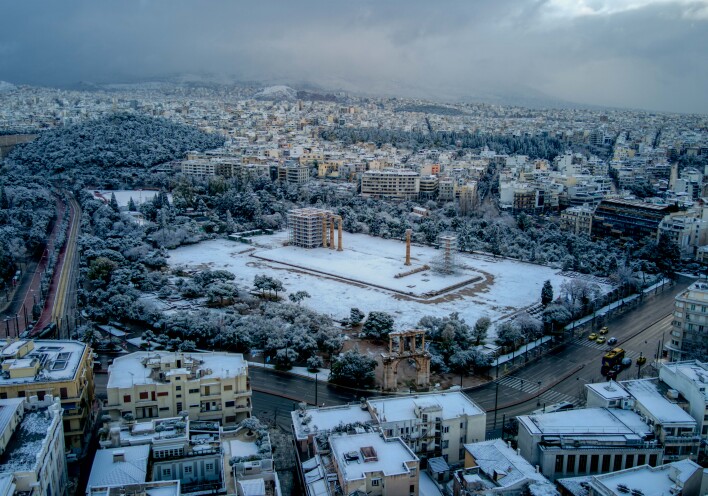 Χιονόπτωση στην Αθήνα - Κακοκαιρία «Μπάρμπαρα»