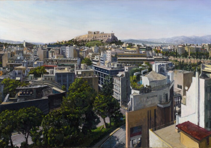 Αντώνης Σκαμπαβιρίας - «Πέρα από το μπετόν» στη Γκαλερί Σκουφά: Το έργο του  «Η θέα της Βίλης», 230x105