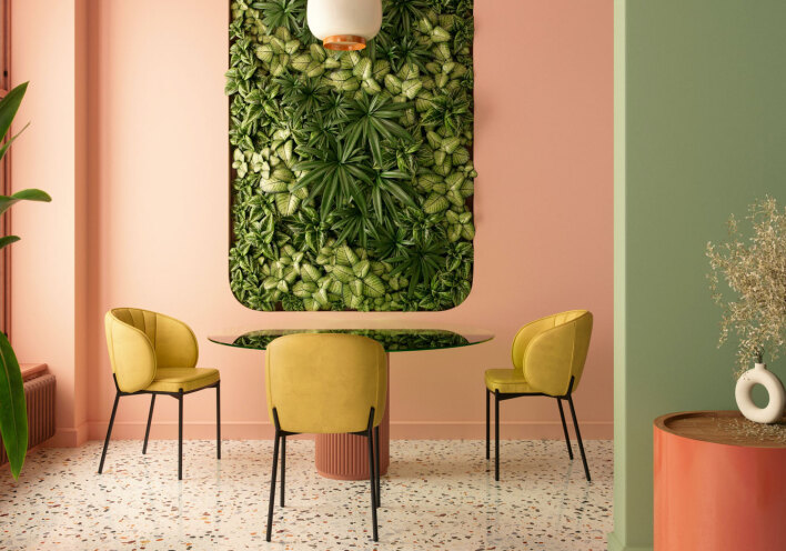 Χρώματα στους τοίχους και στα έπιπλα