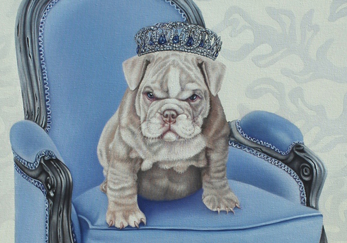 Έργο της Σοφίας Φωτιάδου από την ομαδική έκθεση  «Art  Your Pet», Εικαστικός Κύκλος  Sianti  Gallery 