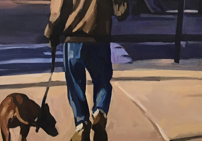 Εικ.: Lisbeth Firmin, «Walking the Dog» (2017)