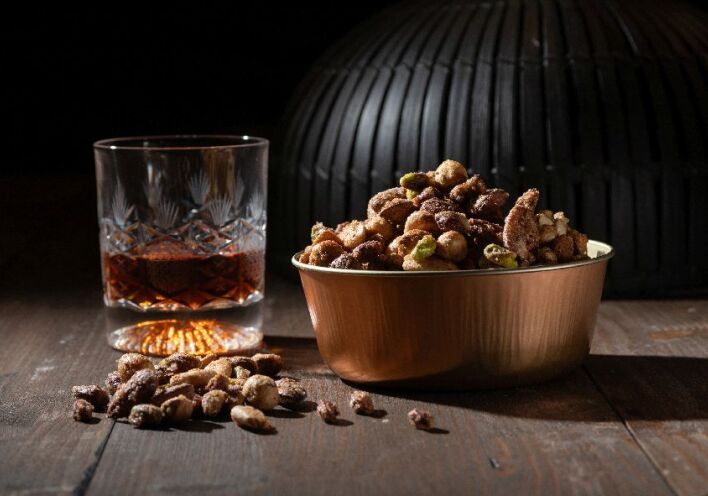 Καραμελωμένοι πικάντικοι ξηροί καρποί