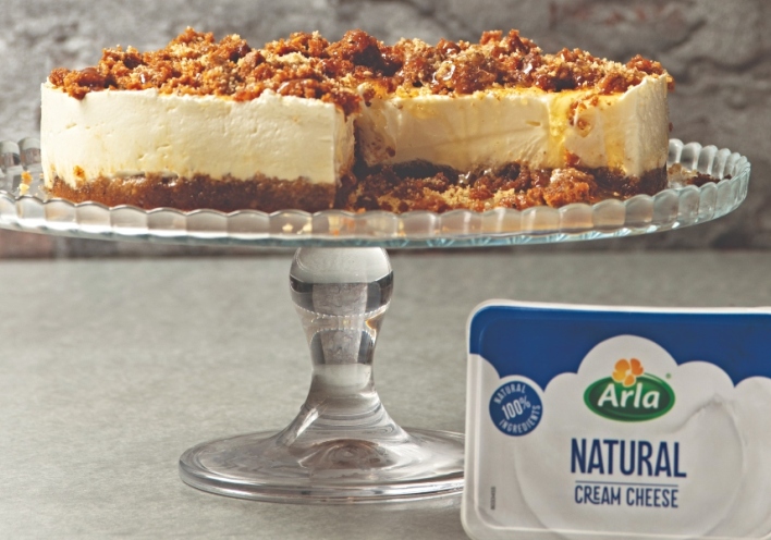  cheesecake με βάση από μελομακάρονο Arla