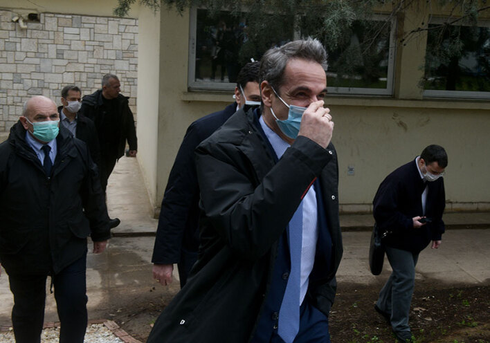 Ο Κυριάκος Μητσοτάκης στο Νοσοκομείο «Σωτηρία»