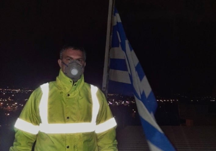 Μιχάλης Παΐδας,καθαριστής του δήμου Αγίας Παρασκευής