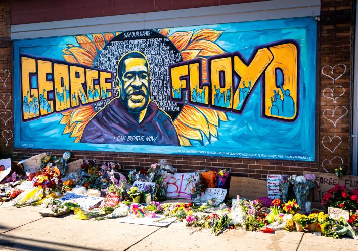 Mural για τον θάνατο του Τζορτζ Φλόιντ