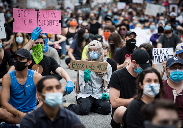 Διαδήλωση διαμαρτυρίας μετά τη δολοφονία του Τζορτζ Φλόιντ