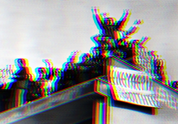 Στιγμιότυπο από την εξέγερση στο Πολυτεχνείο το 1973