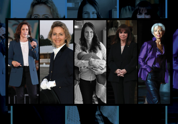 Καμάλα Χάρις, Ούρσουλα φον ντερ Λάιεν, Τζασίντα Άρντερν, Κατερίνα Σακελλαροπούλου, Κριστίν Λαγκάρντ