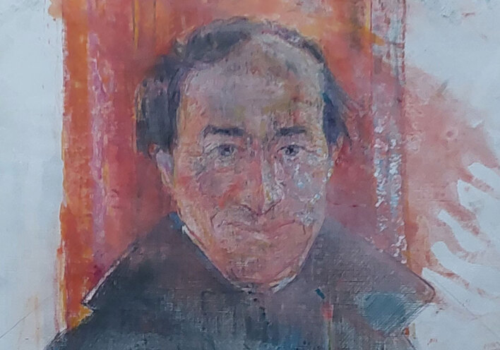 Ο Γιώργος Βέλτσος σε ένα από τα τελευταία πορτρέτα του Χρόνη Μπότσογλου