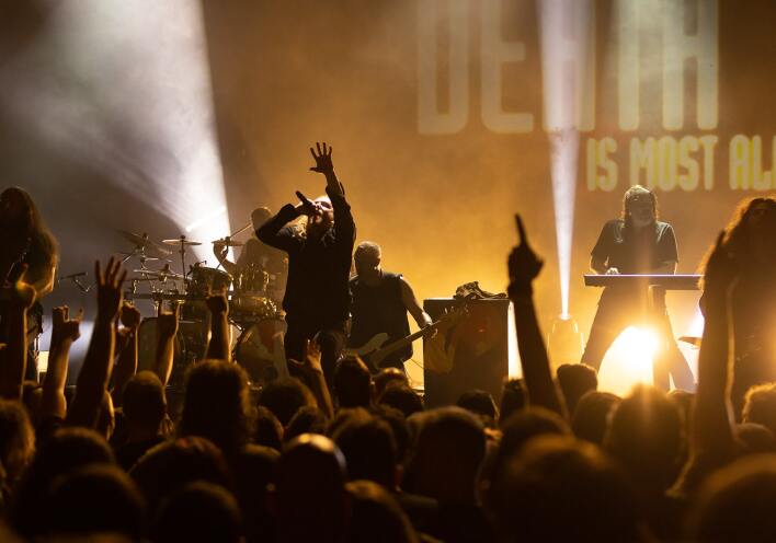 Στιγμιότυπο από τη συναυλία των Dark Tranquillity στην Αθήνα