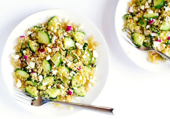 Σαλάτα με κινόα και αγγούρι