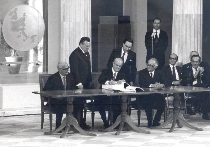 Κωνσταντίνος Καραμανλής / Υπογραφή συμφωνίας ένταξης στο Ζάππειο, 28 Μαΐου 1979
