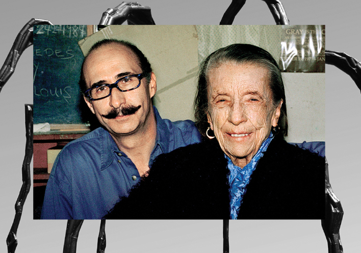 Ο ζωγράφος Δημήτρης Γέρος μαζί με τη Louise Bourgeois, το 2000