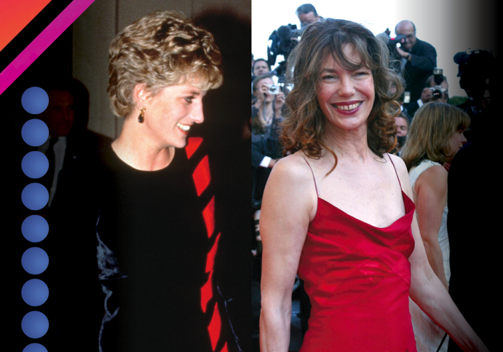 Τζέιν Μπίρκιν και  πριγκίπισσα Νταϊάνα