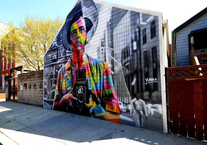 Mural με τη Βίβιαν Μάιερ στο Σικάγο © Raymond Boyd/Getty Images
