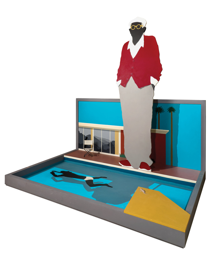 Έργο του Δημήτρη Χαντζόπουλου: Πορτραίτο ενός καλλιτέχνη (πισίνα με 3 φιγούρες),  2021-2023.