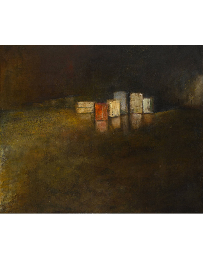 Έργο του Γιώργου Κρανίου. Τίτλος έργου "TerraRossa", 2021, λάδι σε καμβά, 100×120 εκ.