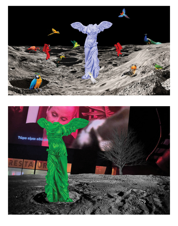 Έργα της φωτογράφου Αμαλίας Σωτηροπούλου από την έκθεση «The Winged Victory of Samothrace and the Universe». Επιμέλεια έκθεσης: Κλέα Σουλγιουτζόγλου