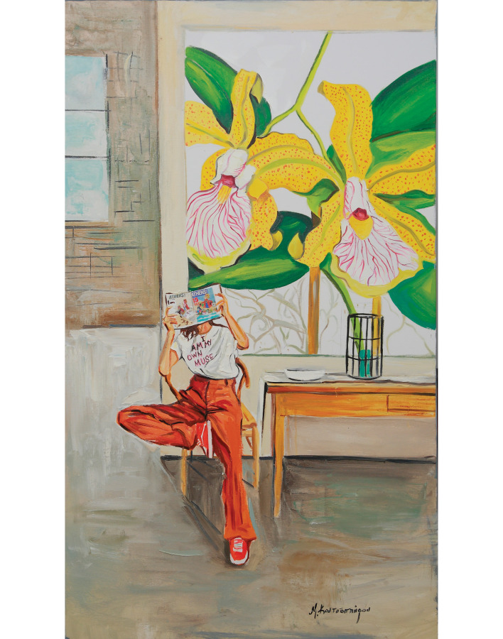 Έργο της Μαρίνας Κουτσοσπύρου “Girl in reading”