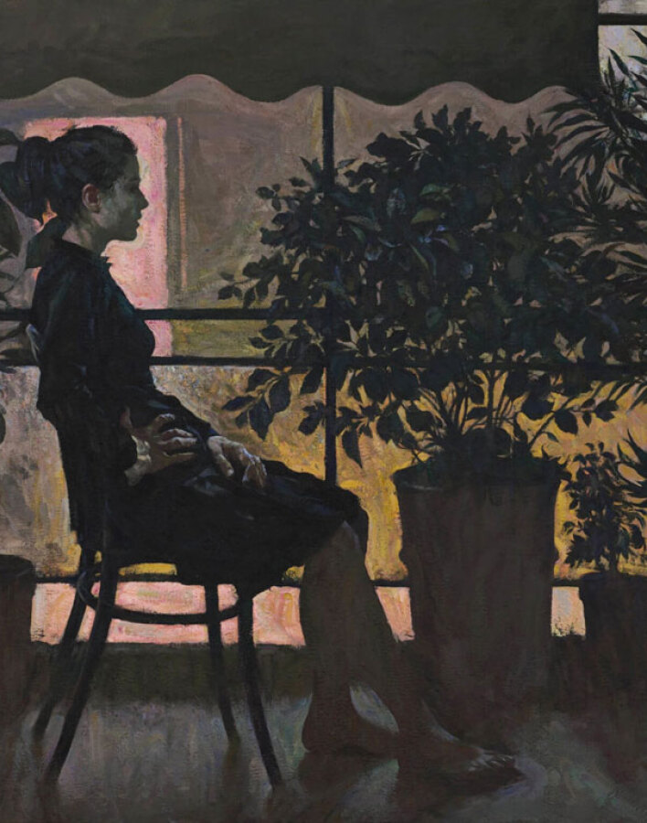 Νυχτερινό, 2019, λάδι σε μουσαμά, 142x185εκ.