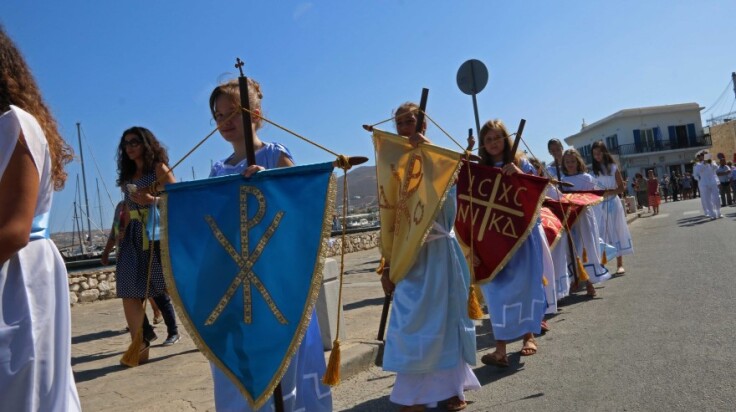 Εορτασμός της Κοίμησης της Θεοτόκου στην Πάρο © EUROKINISSI 